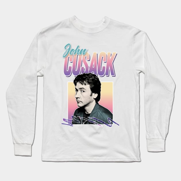 John Cusack - 90s Styled Retro Nostalgia Graphic Design Long Sleeve T-Shirt by DankFutura